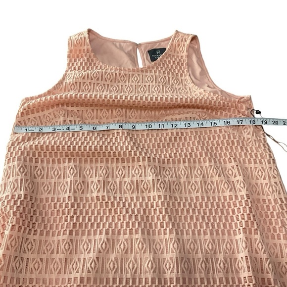 Adrianna Papell Blush Pink Textured Silk Shift Dress Size 10 - Picture 10 of 10